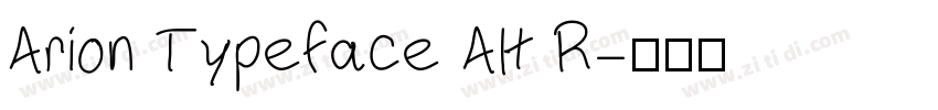Arion Typeface Alt R字体转换
